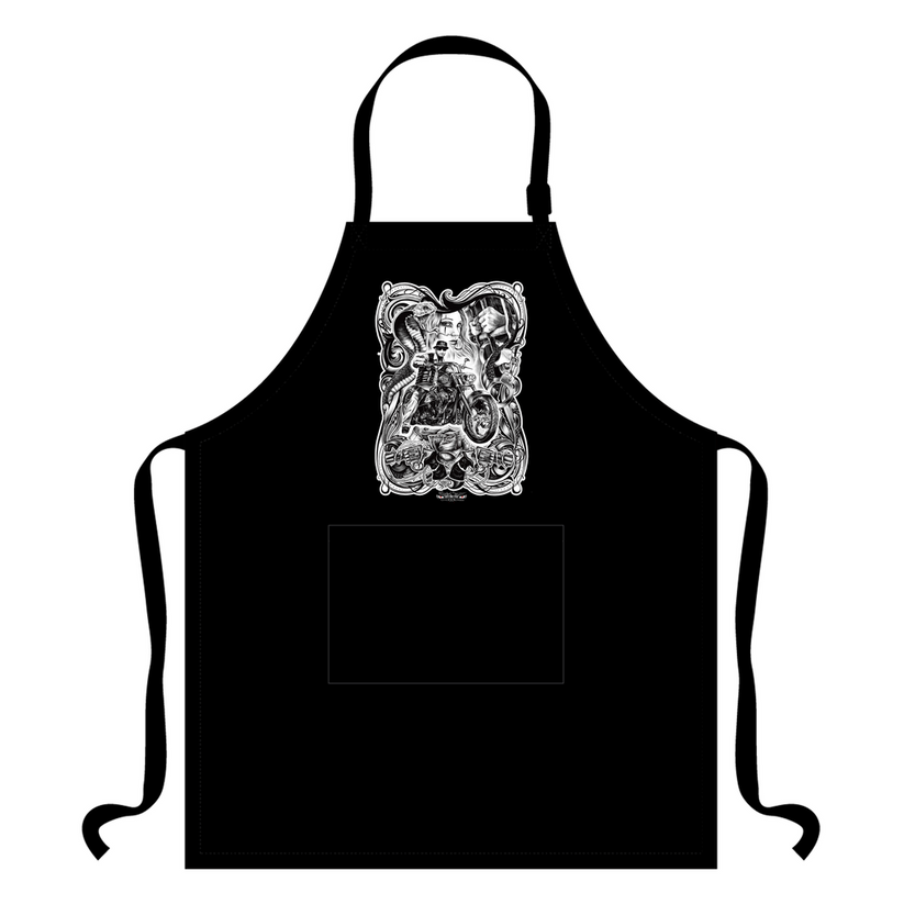SnakeCharmer black Apron – Snake Charmer Choppers - Official Store