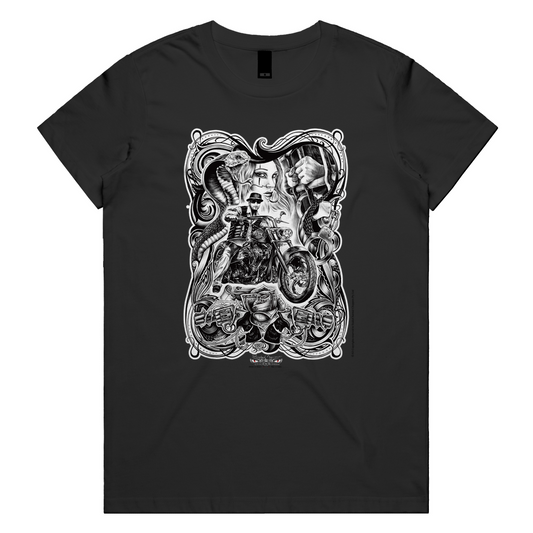 SnakeCharmer black Womens Tee