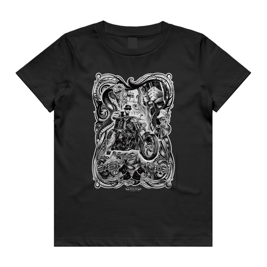 SnakeCharmer black Kids/Youth Tee