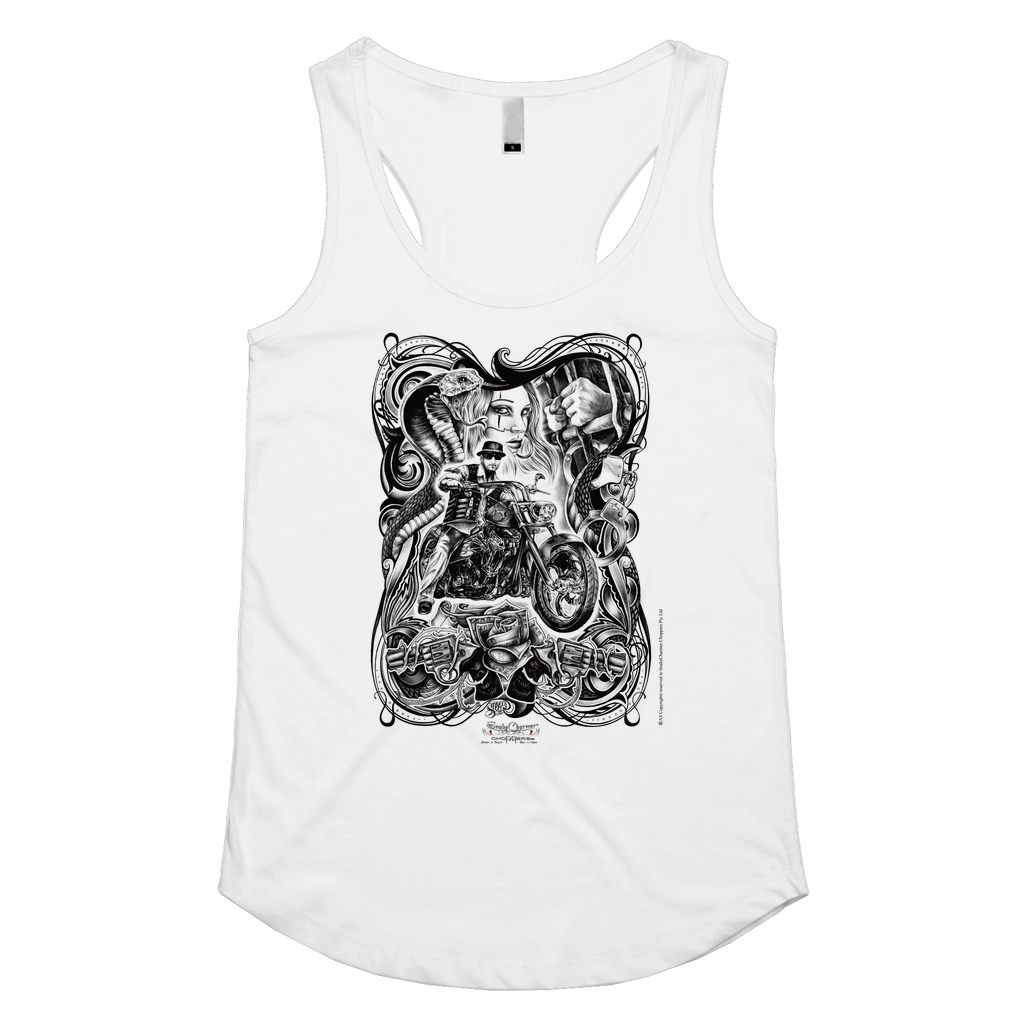 SnakeCharmer black Womens Racerback Singlet