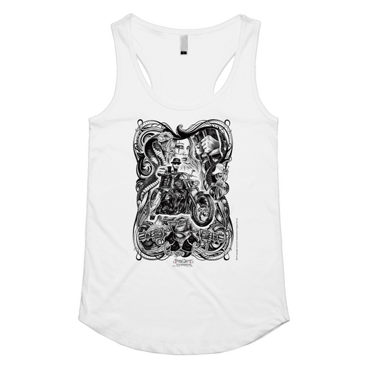 SnakeCharmer black Womens Racerback Singlet