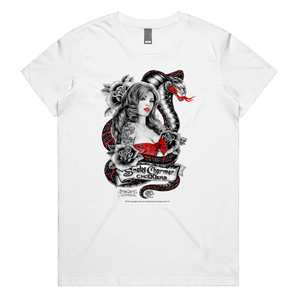 Snake Charmer girl Womens Tee