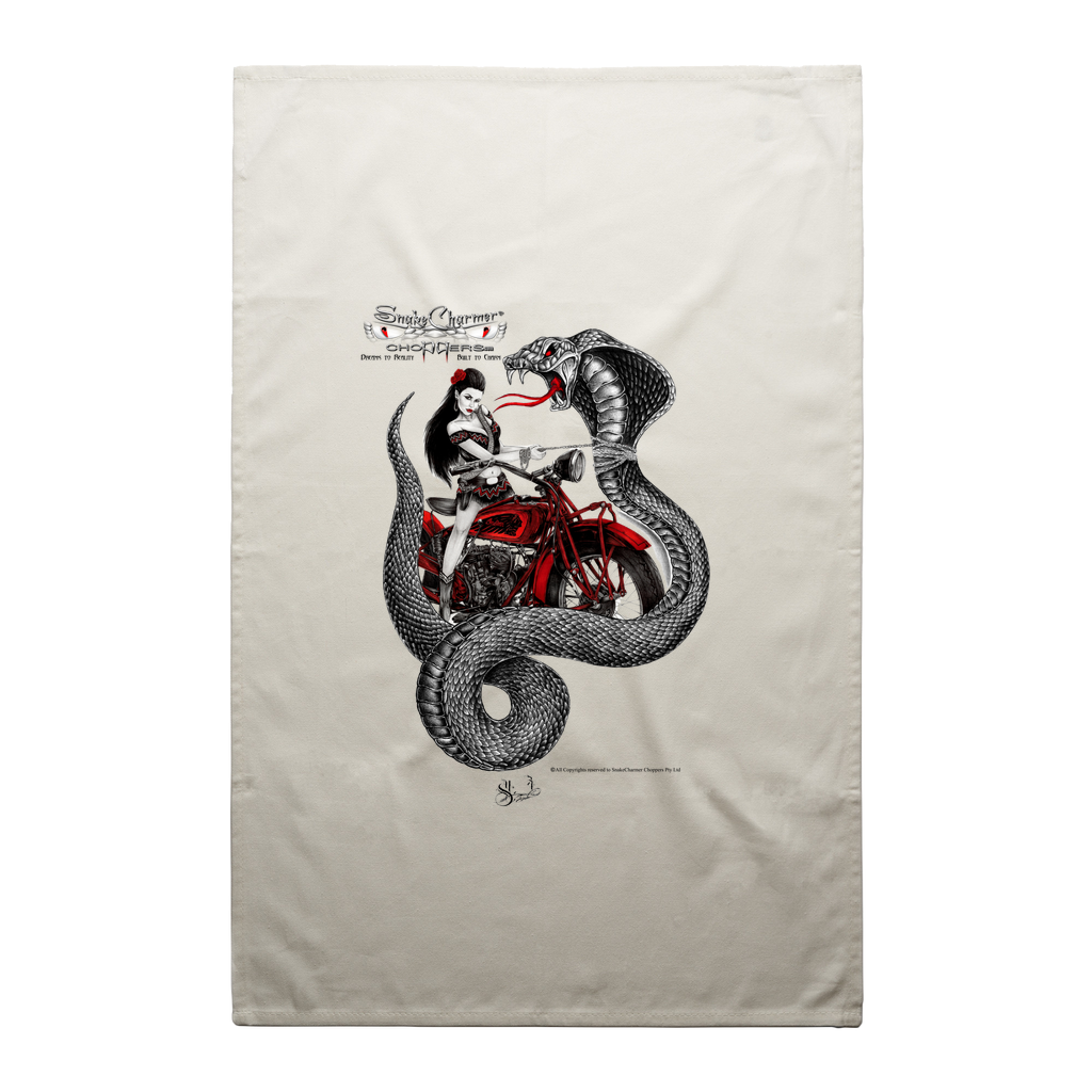 Cobra girl Tea Towel