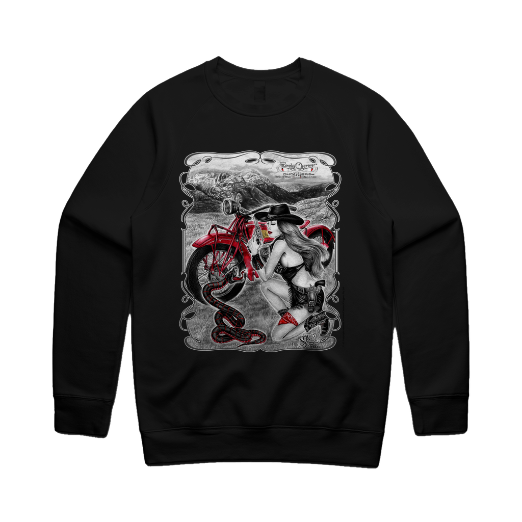 SnakeCharmer cowgirl Unisex Crewneck