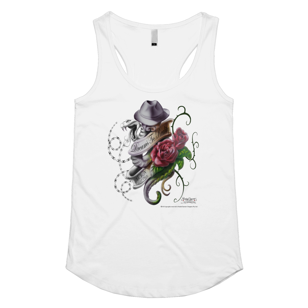 Dreams to Reality roses Womens Racerback Singlet