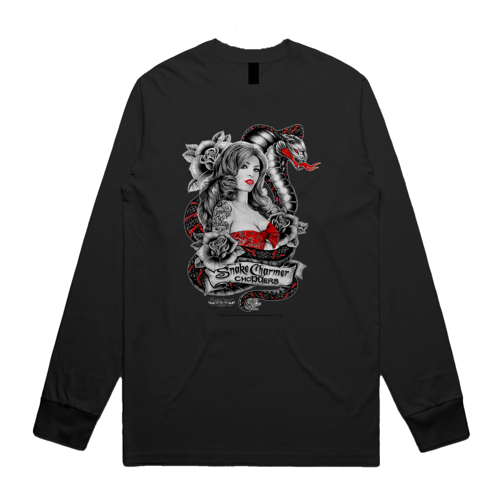 Snake Charmer girl Unisex Long Sleeve Tee