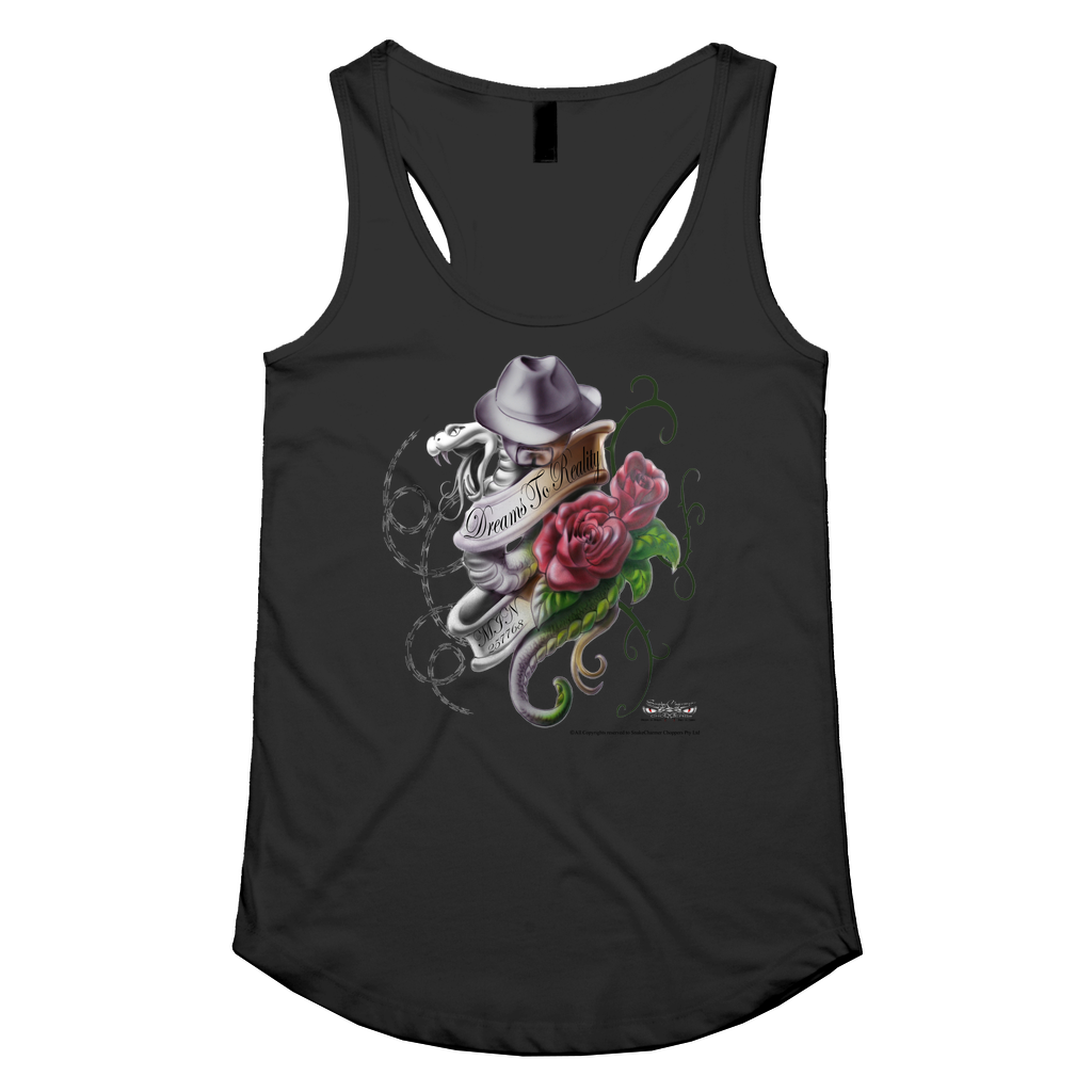 Dreams to Reality roses Womens Racerback Singlet