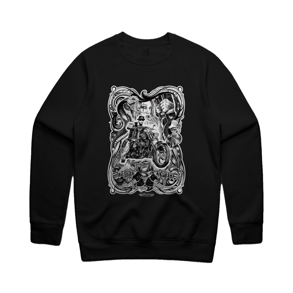 SnakeCharmer black Unisex Crewneck