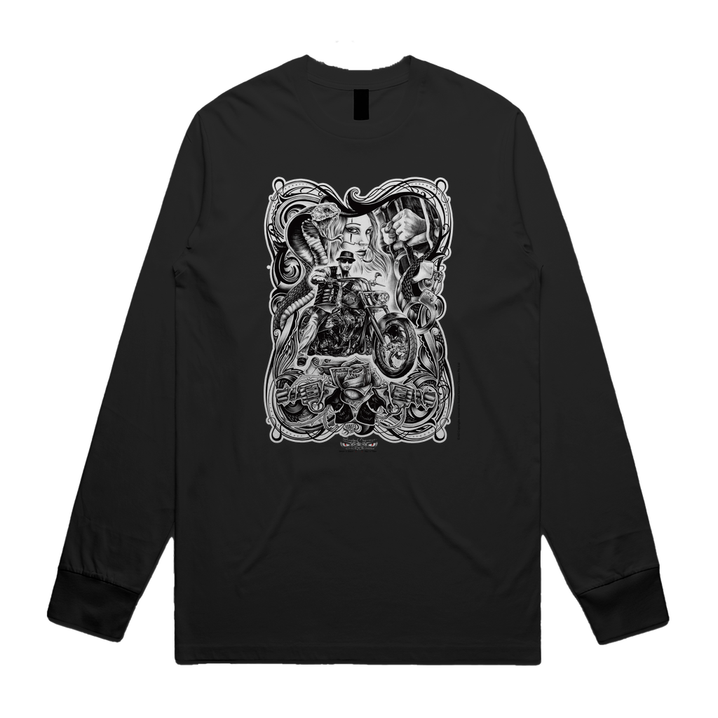 SnakeCharmer black Unisex Long Sleeve Tee